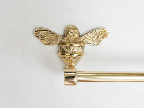 Brass bee Towel Rail with Bee - Brass bee