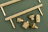 Solid Brass Knurled Kitchen Pull Handles & Knobs - Polished Brass - Brass bee