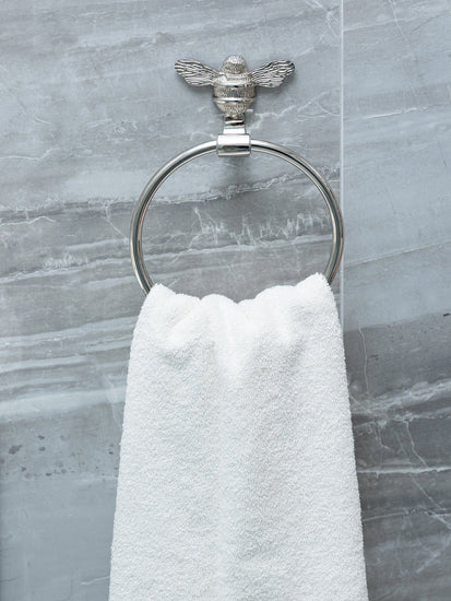 Brass bee Towel Ring with Bee - Brass bee