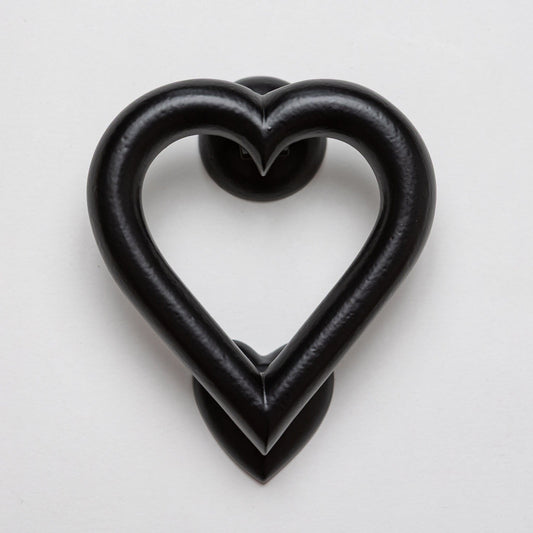 Brass bee Love Heart Door Knocker - Black Finish - Brass bee