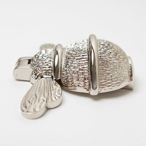 Brass Bumble Bee Door Knocker - Nickel Finish - Brass bee