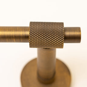 Antique Brass Finish Knurled Bathroom Accessory Range - Brass bee