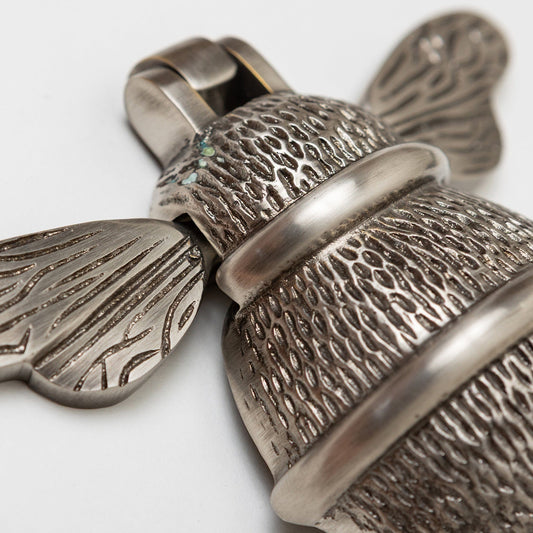 Brass Bumble Bee Door Knocker - Pewter Finish