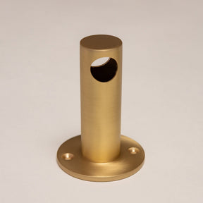 Satin Brass Hook Rail with 3 Brass hooks - Solid Brass - Brass bee
