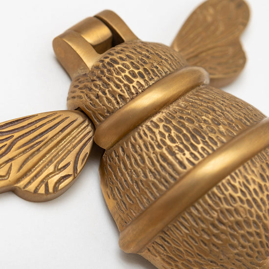 Brass Bumble Bee Door Knocker - Bronze Finish - Brass bee