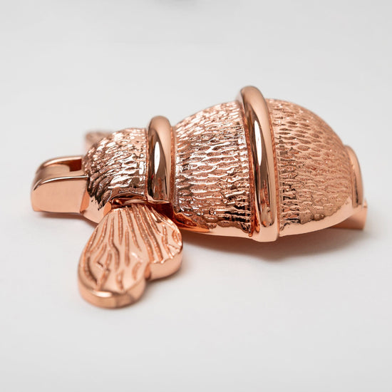 Brass Bumble Bee Door Knocker - Rose Gold Finish - Brass bee