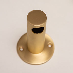 Satin Brass Hook Rail with 3 Brass hooks - Solid Brass - Brass bee