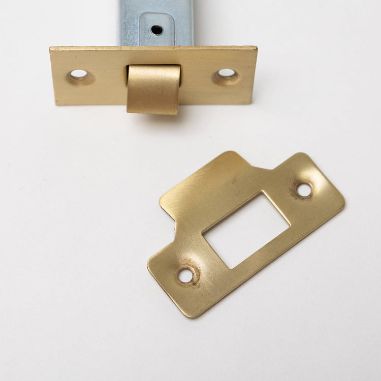 Georgian Door Knobs - Ebonised & Satin Brass (Pair) | Thumbturns & Latches