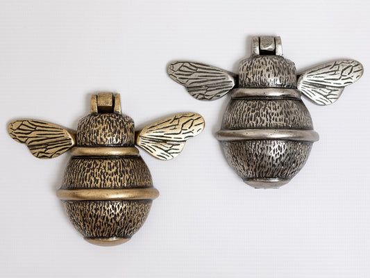 Iron Bee Door Knockers - Brass bee