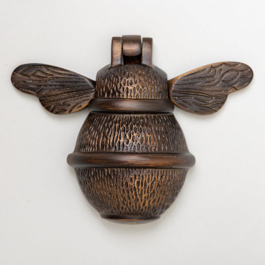 Brass Bumble Bee Door Knocker - Oiled Bronze Finish