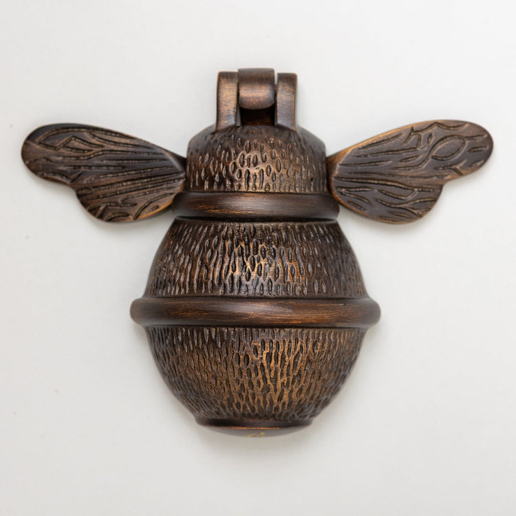 Brass Bumble Bee Door Knocker - Oiled Bronze Finish