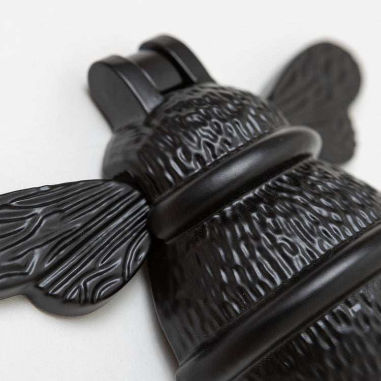 Brass Bee Door Knocker - Black Finish