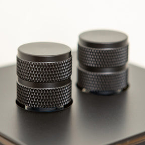 Foundry Series Knurled Toggle Switch and Sockets – Matte Black - Brass bee