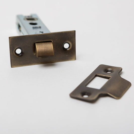 Antique Brass Straight Knurled Lever Handles - Solid Brass