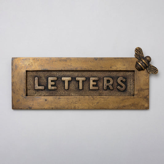 Brass bee Letterplate - Heritage Finish