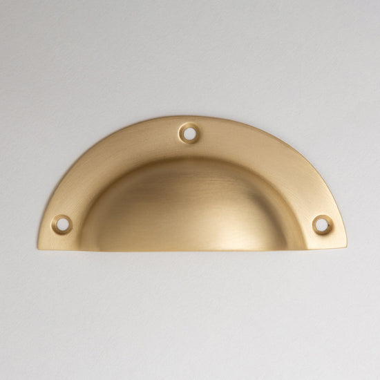 Solid Brass Victorian Kitchen Cabinet Knobs and Round Cup Pulls - Brass bee
