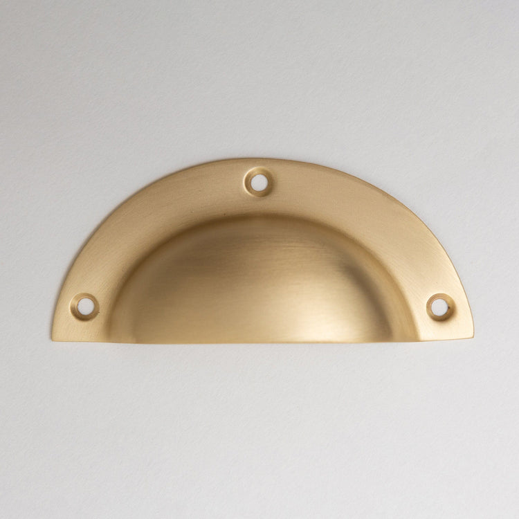 Solid Brass Victorian Kitchen Cabinet Knobs and Round Cup Pulls - Brass bee