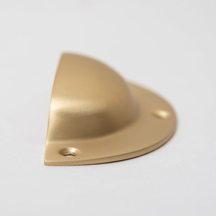 Solid Brass Victorian Kitchen Cabinet Knobs and Round Cup Pulls - Brass bee