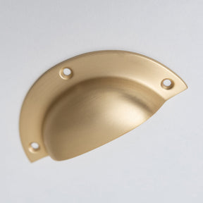 Solid Brass Victorian Kitchen Cabinet Knobs and Round Cup Pulls - Brass bee
