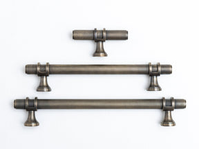 Solid Brass Knurled Kitchen Pull Handles & Knobs - Brass bee