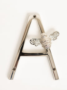 Brass bee Premium House Numbers with Bee in Nickel Finish 0-9 - 5 Inch - Brass bee