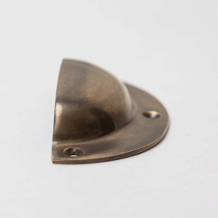 Solid Brass Victorian Kitchen Cabinet Knobs and Round Cup Pulls - Brass bee