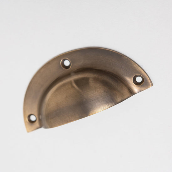 Solid Brass Victorian Kitchen Cabinet Knobs and Round Cup Pulls - Brass bee