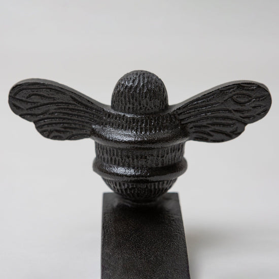 Bee Door Stop Wedge | Brass Bee Door Stop Holder - Brass bee