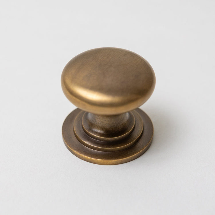 Solid Brass Victorian Kitchen Cabinet Knobs and Round Cup Pulls - Brass bee