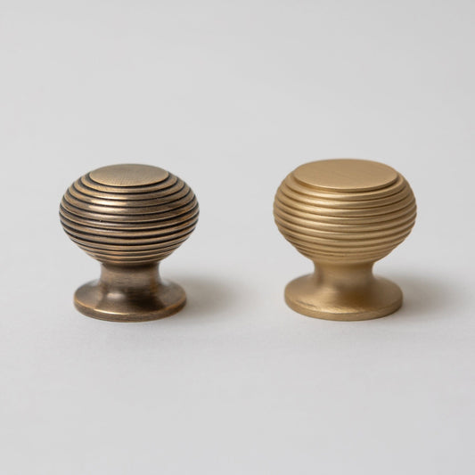 Solid Brass Kitchen Beehive Cabinet Knobs 30mm