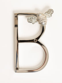 Brass bee Premium House Numbers with Bee in Nickel Finish 0-9 - 5 Inch - Brass bee