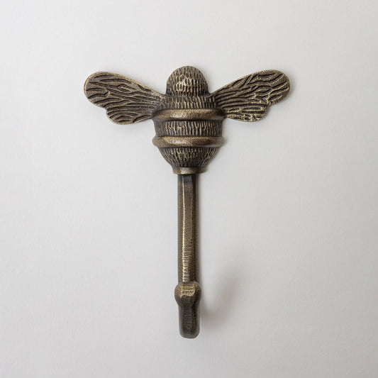 Brass bee Coat Hook - Heritage Finish - Iron