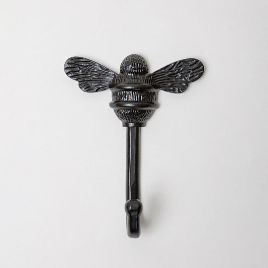 Brass bee Coat Hook - Black Finish - Iron