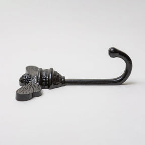 Brass bee Coat Hook - Black Finish - Iron - Brass bee
