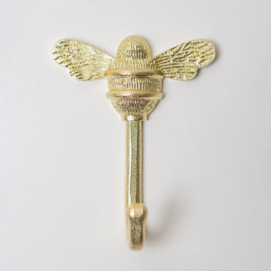 Brass bee Coat Hook - Brass Finish - Iron
