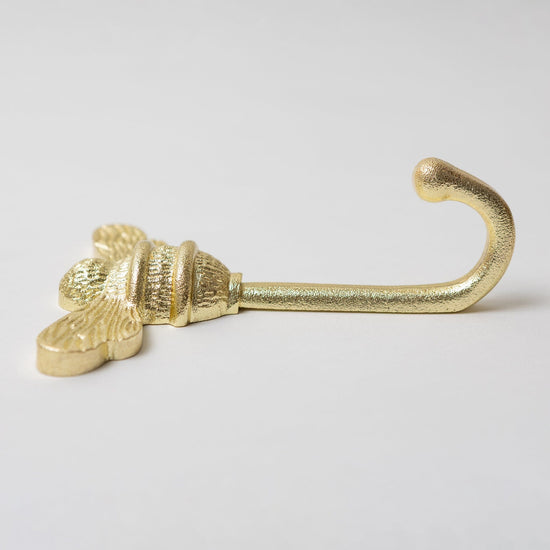 Brass bee Coat Hook - Brass Finish - Iron - Brass bee
