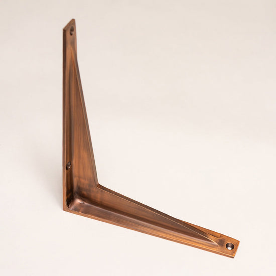 Oiled Bronze Shelf Brackets - Heavy Duty Solid Brass - Brass bee