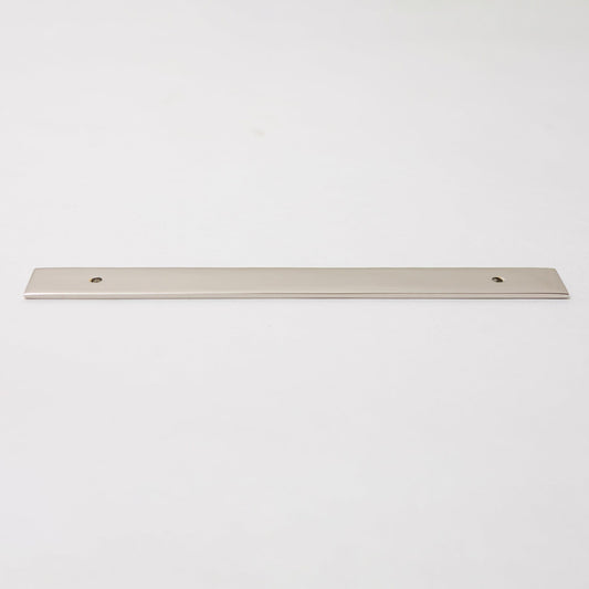 Brass Backplate - Nickel 128mm/160mm hole to hole handles