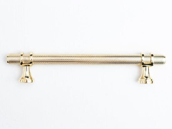 Solid Brass Knurled Kitchen Pull Handles & Knobs - Brass bee