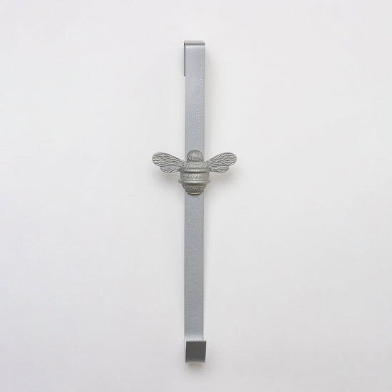 Brass bee Wreath Hanger - Grey Finish - Brass bee