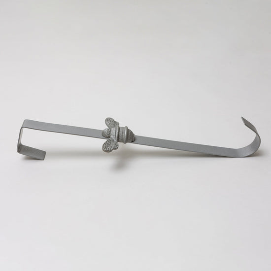 Brass bee Wreath Hanger - Grey Finish - Brass bee