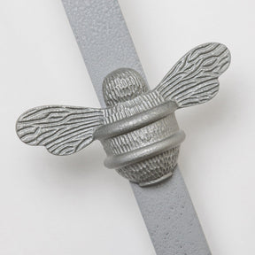 Brass bee Wreath Hanger - Grey Finish - Brass bee