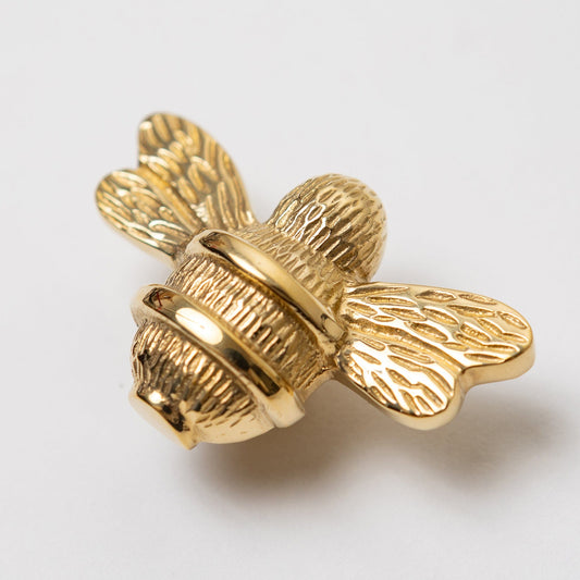 Brass Bee Drawer Cabinet Knob - Brass Finish
