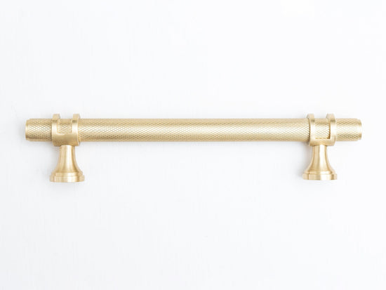 Buy Solid Satin Brass Knurled Pull Handles & Knobs | Brass Bee