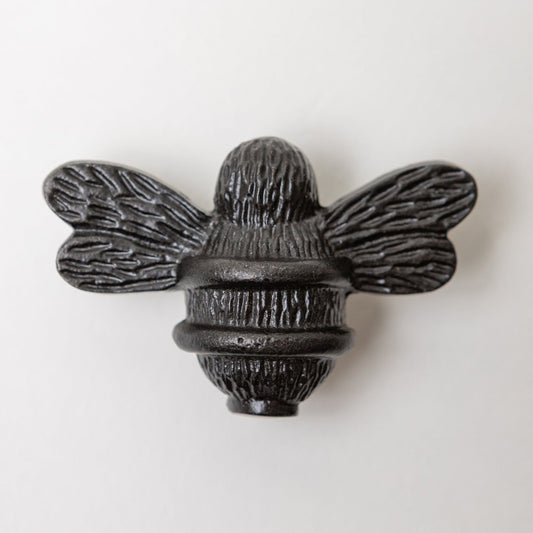 Brass Bee Drawer Cabinet Knob - Black Finish