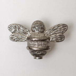 Brass Bee Drawer Cabinet Knob - Pewter Finish - Brass bee