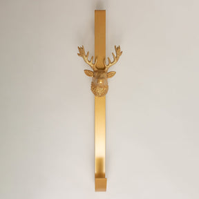 Highland Stag Chrome Gold Finish Wreath Hanger - Brass bee