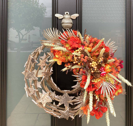 Brass Bumble Bee Door Knocker - Satin Finish - Brass bee