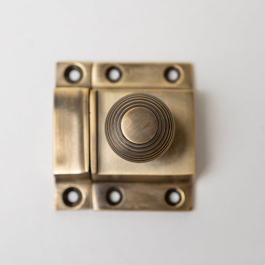Brass Bee Cupboard Latch - Antique Brass Finish