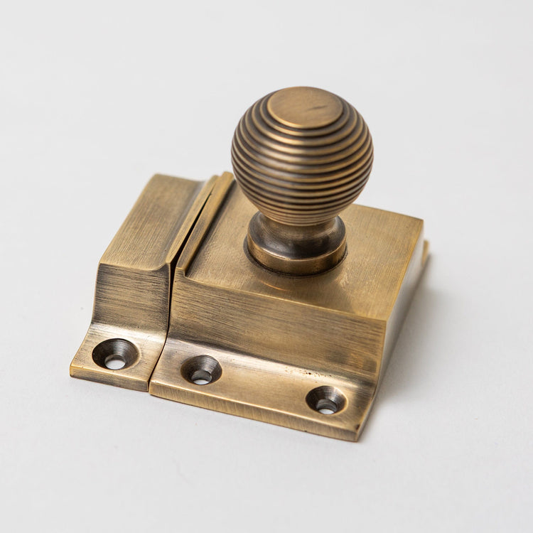Brass Bee Cupboard Latch - Antique Brass Finish